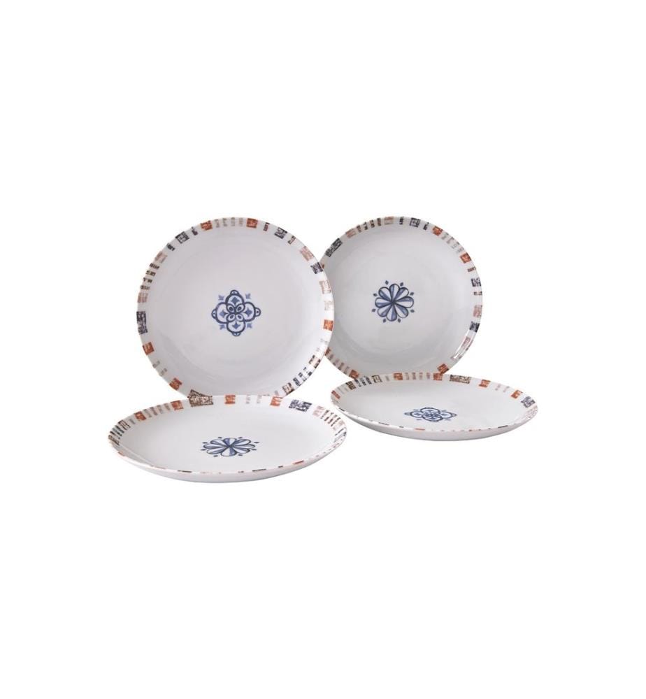 Cake Serving Set, 4 Pieces, Blue, 100% PORCELAIN