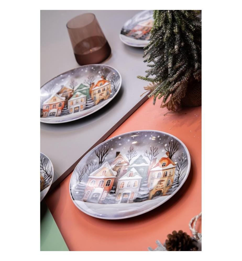 Cake Serving Set, 6 Pieces, Multicolor, 100% PORCELAIN