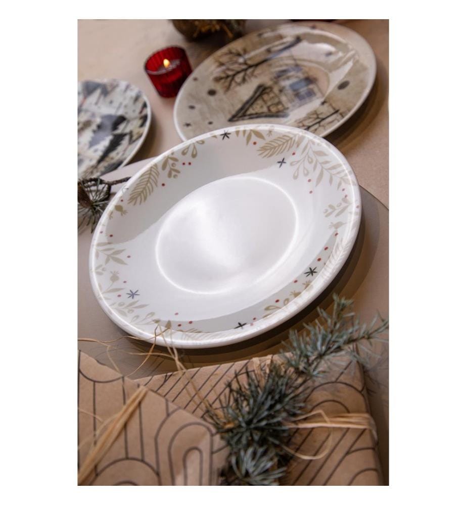Cake Serving Set, 6 Pieces, Multicolor, 100% PORCELAIN