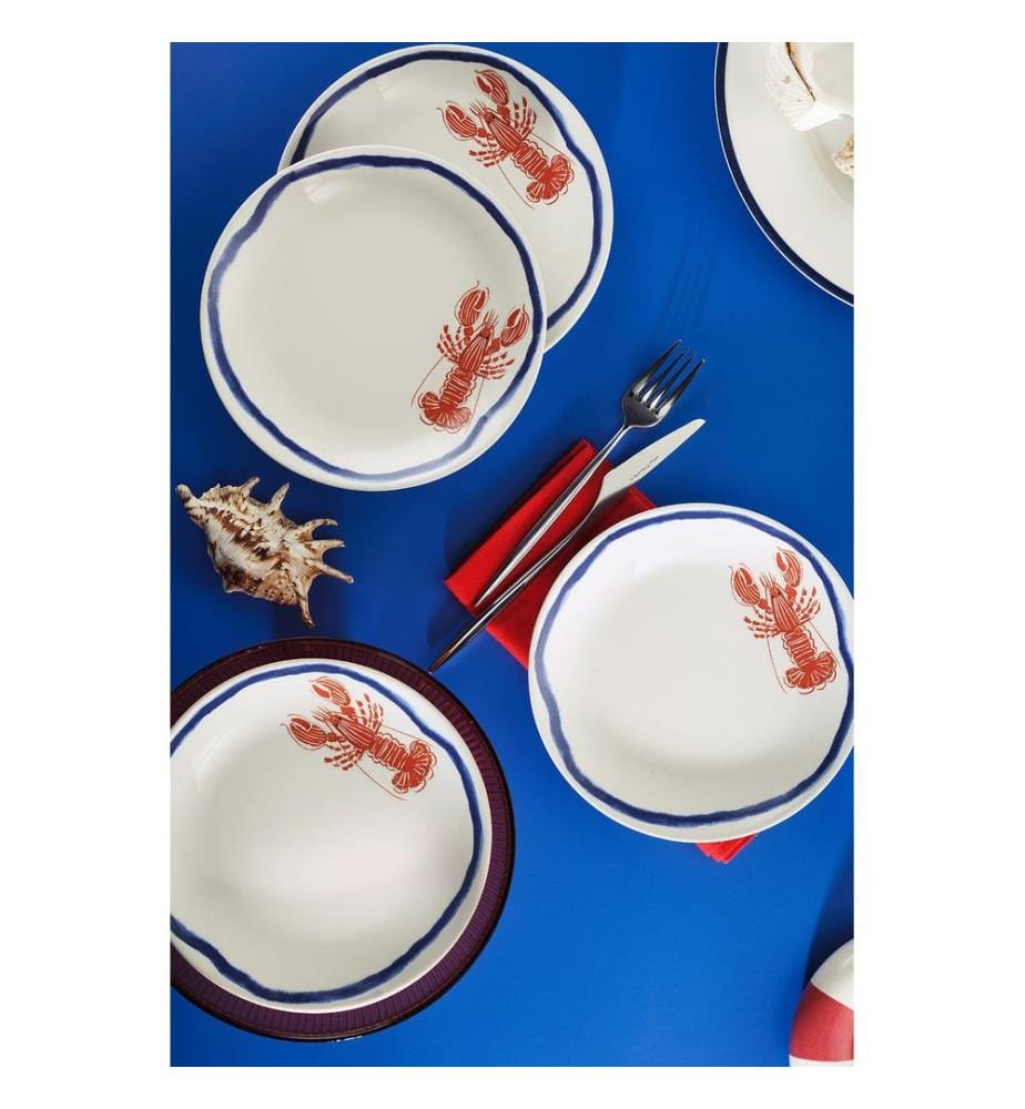 Cake Serving Set, 4 Pieces, Multicolor, 100% PORCELAIN