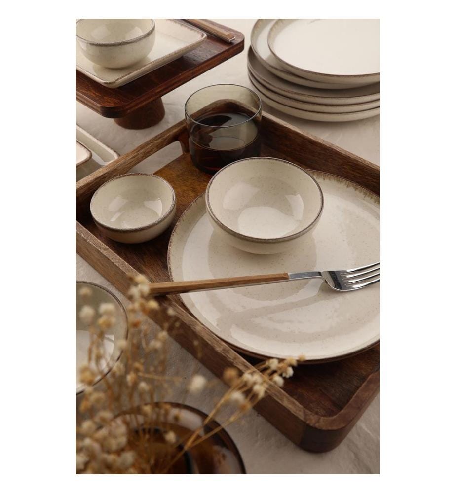 Breakfast Set, 14 Pieces, Cream, 100% PORCELAIN