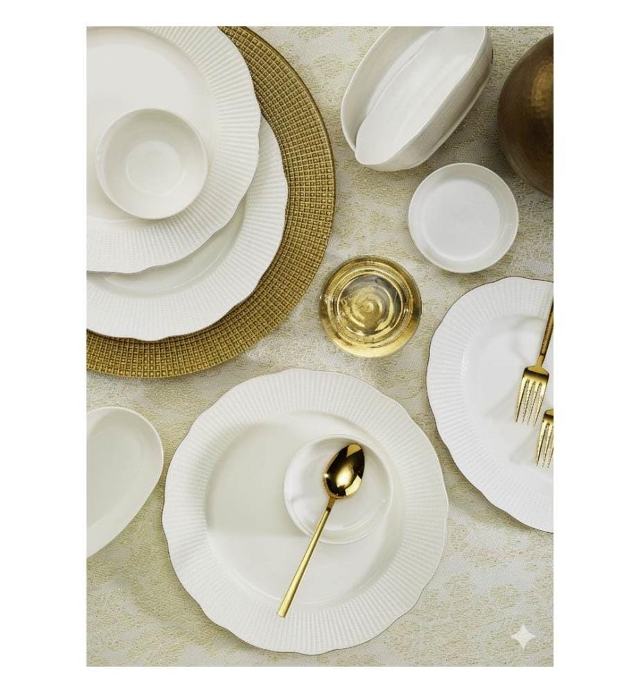 Breakfast Set, 16 Pieces, White, 100% PORCELAIN