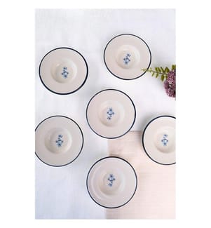 Saucer Set, 6 Pieces, Multicolor, 100% PORCELAIN