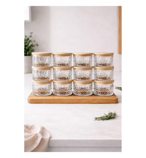 Aufbewahrungsbox-Set, 13-teilig, 100 % Glas, Seffaf