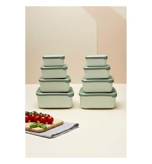 Aufbewahrungsbox-Set, 8-teilig, 100 % Kunststoff, Grün