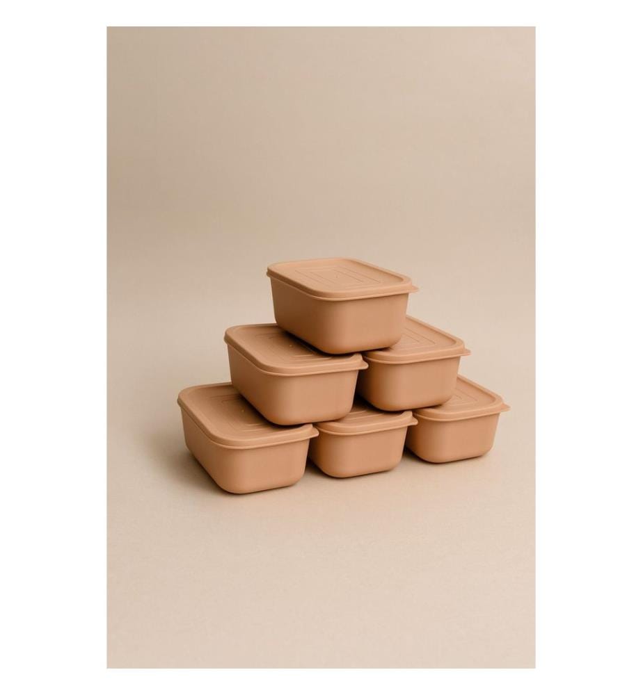 Ensemble de boîtes de rangement, 6 pièces, 100 % plastique, rose