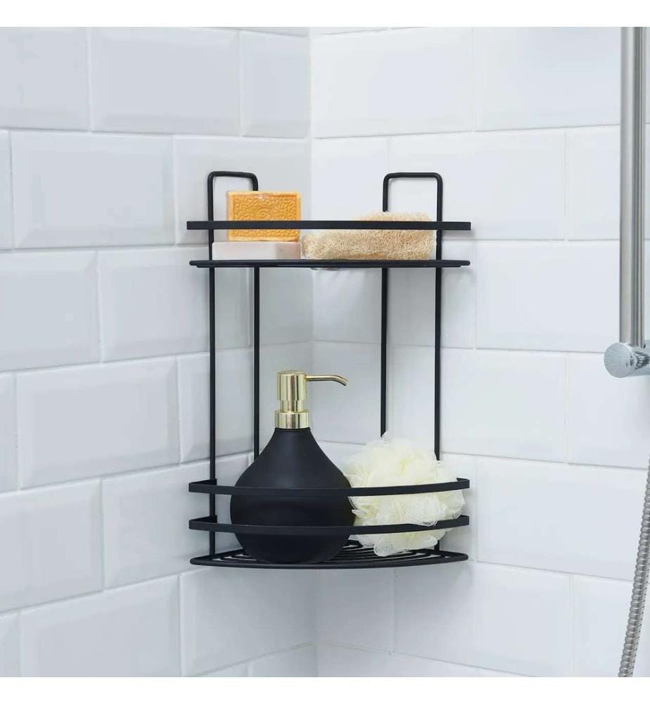Organizzatore per il bagno, 100% METALLO, Nero