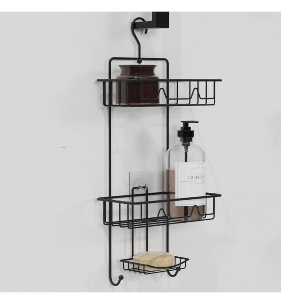 Organizzatore per il bagno, 100% METALLO, Nero