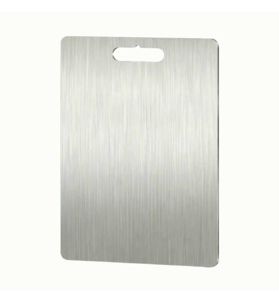 Schneidebrett, 100 % Edelstahl SUS304, Silber