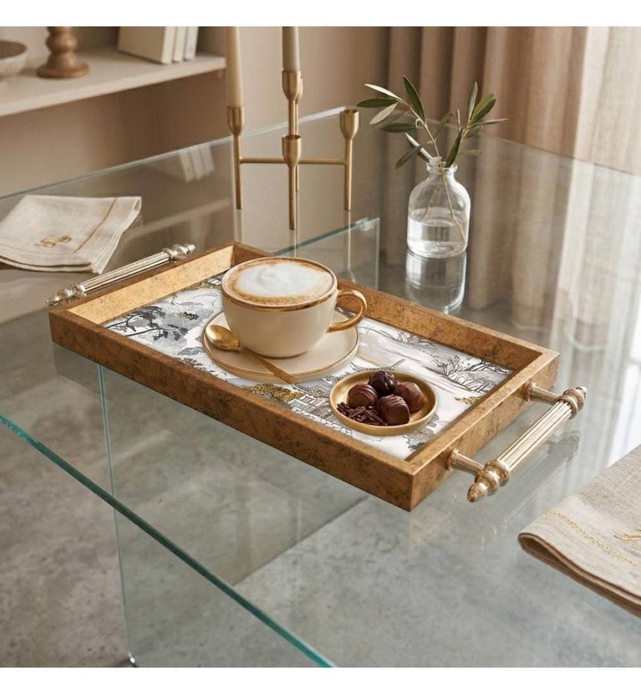 Tablett, 100 % gehärtetes Glas, mehrfarbig