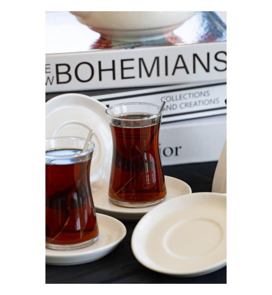 Service de 6 soucoupes, 100 % porcelaine, blanc