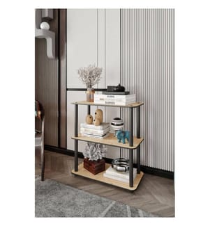 Bibliothèque, chêne, 100 % MDF, pieds en bois