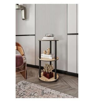Bücherregal, Eiche, 100 % MDF, Holzbeine