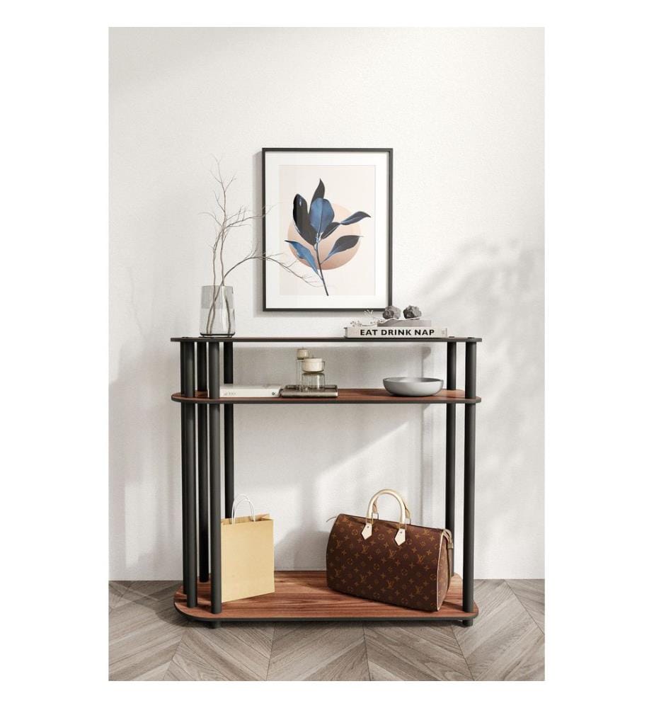 Commode, noyer, 100 % MDF, pieds en bois