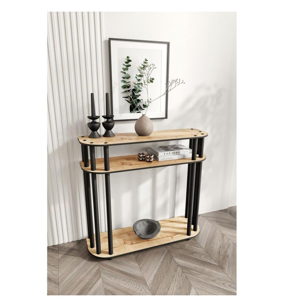 Kommode, Eiche, 100 % MDF, Holzbeine