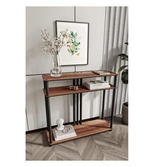 Kommode, Walnuss, 100 % MDF, Holzbeine
