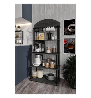 Kaffeetisch, schwarz, 100 % MDF, Holzbeine