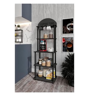 Kaffeetisch, schwarz, 100 % MDF, Holzbeine