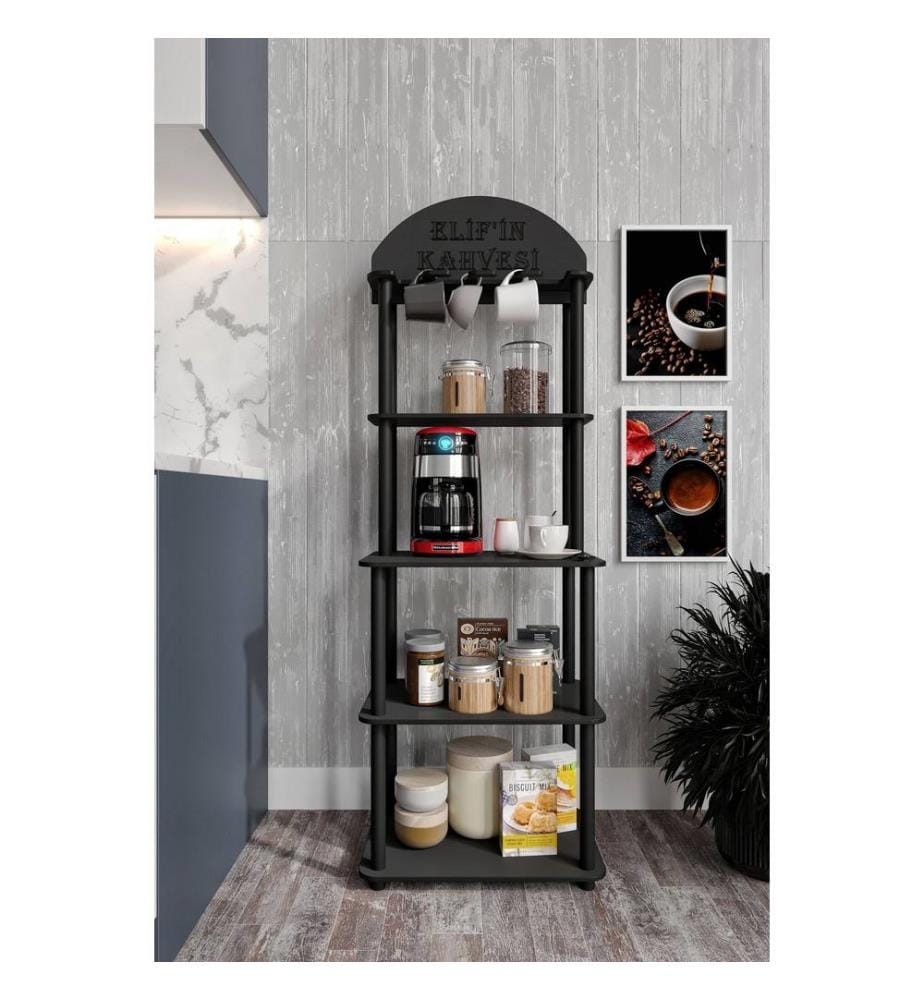 Kaffeetisch, schwarz, 100 % MDF, Holzbeine