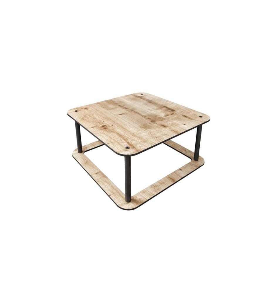 Couchtisch, Eiche, 100 % MDF, Holzbeine