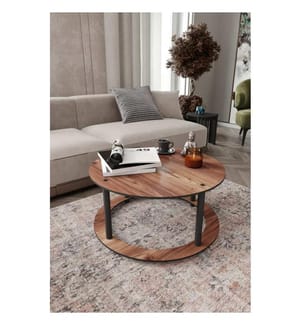 Couchtisch, Walnuss, 100 % MDF, Holzbeine