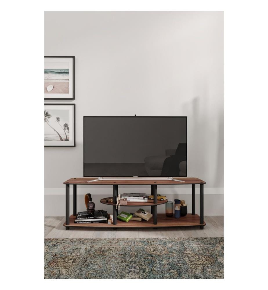 Mobile TV, noce, 100% MDF, gambe in legno
