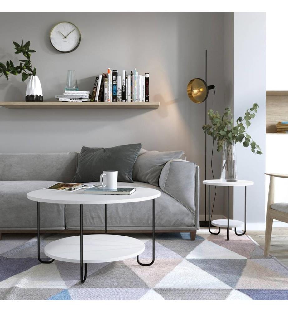 Coffee Table, White, Melamine Coated Particle Board