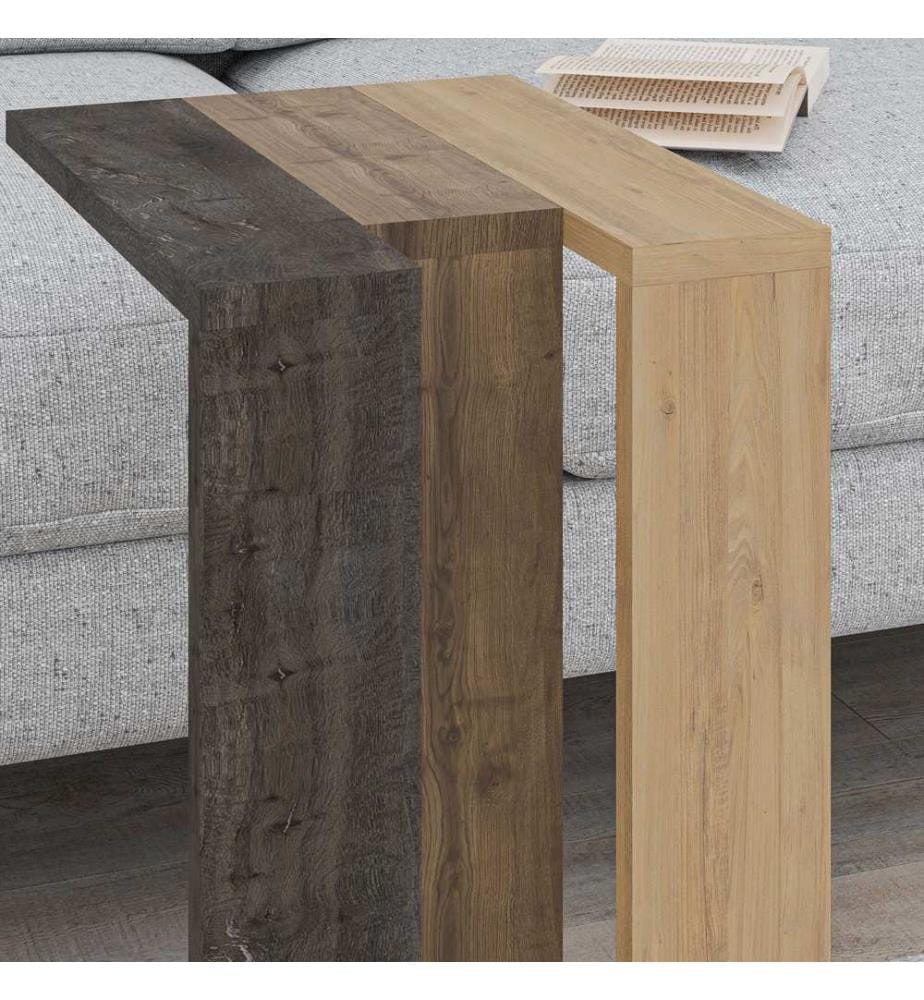 Beistelltisch, Dunkelbraun, Hitit, Saphir-Eiche, 100 % MELAMINBESCHICHTETE SPANPLATTE