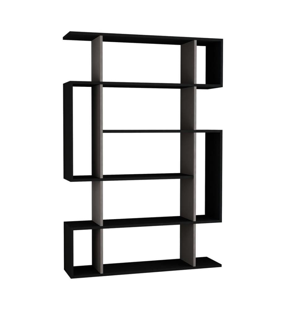Anthracite, Hellmokka, Étagères, 161X110X25,5 cm, Plaque De Particules Enrobée De Mélamine