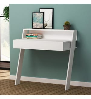 Bianco, Tavolini Da Caffè, 91X94X50 cm, Piastra Di Particelle Con Rivestimento Melamina