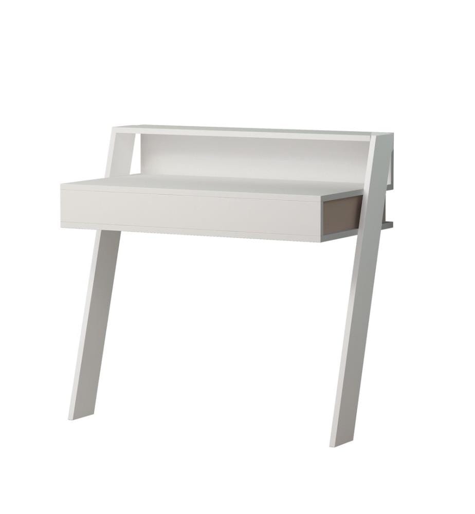Study Desk, White, Melamine Coated Particle Board