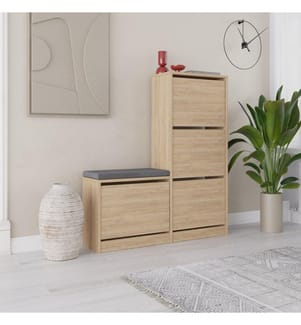 Scarpiera, Rovere, Truciolato rivestito in melamina