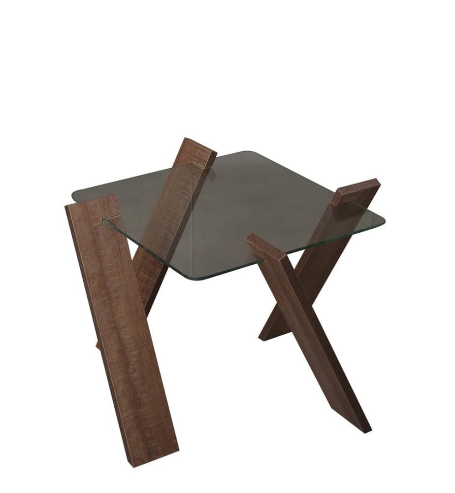 Dunkle,Eichenfarbig, Couchtische, 41X57X57 cm, Melaminbeschichtete Partikelplatte