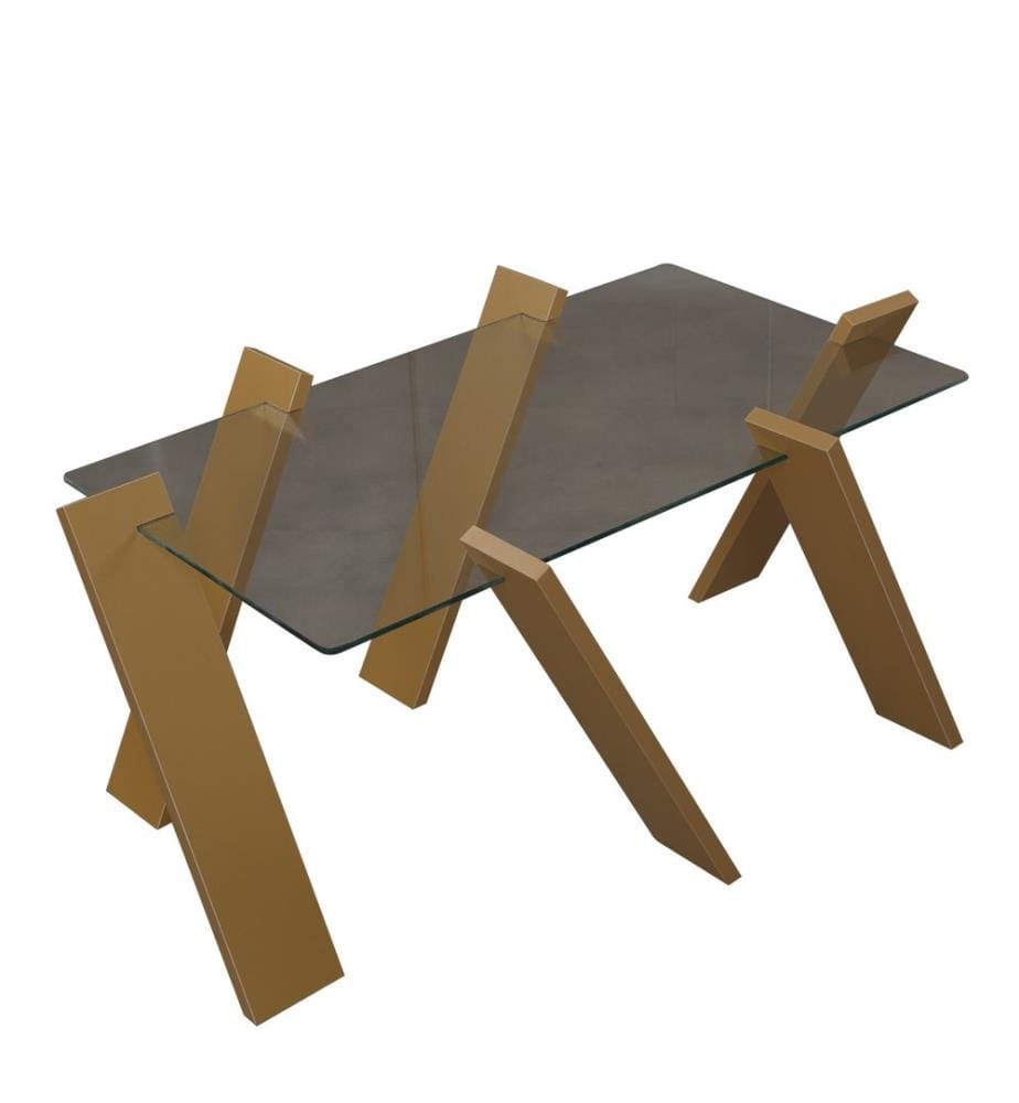Moutarde, Tables Basses, 41X92X57 cm, Assiette De Particules Enrobée De Mélamine
