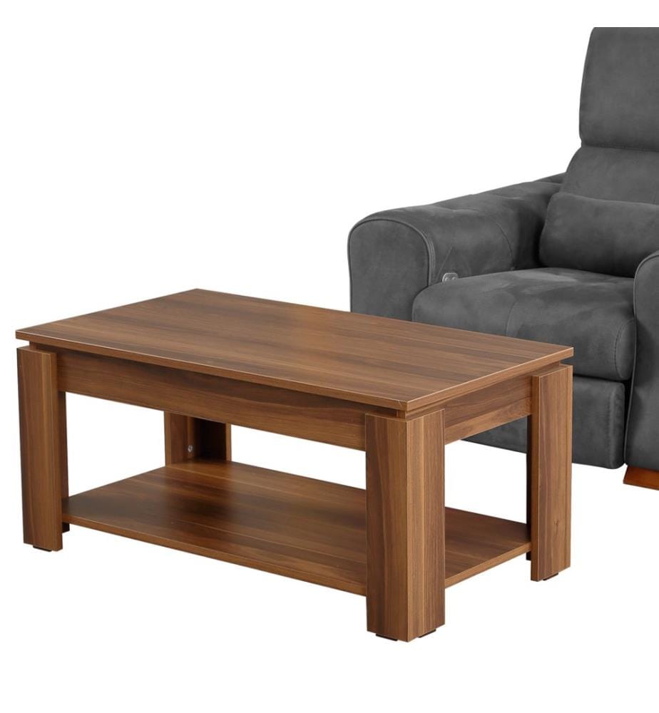 Coffee Table, Walnut, Melamine Coated Particle Board