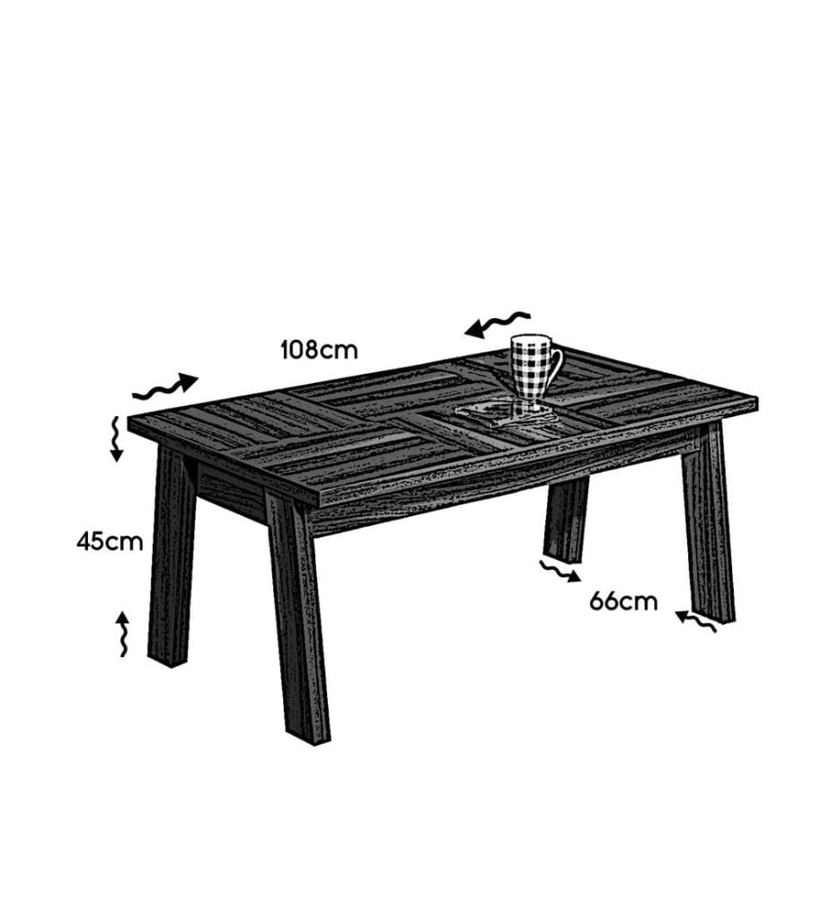 Coffee Table, Brown, Melamine Coated Particle Board
