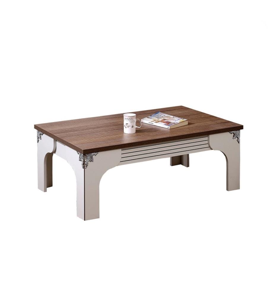 Coffee Table, WhiteBrown, Melamine Coated Particle Board