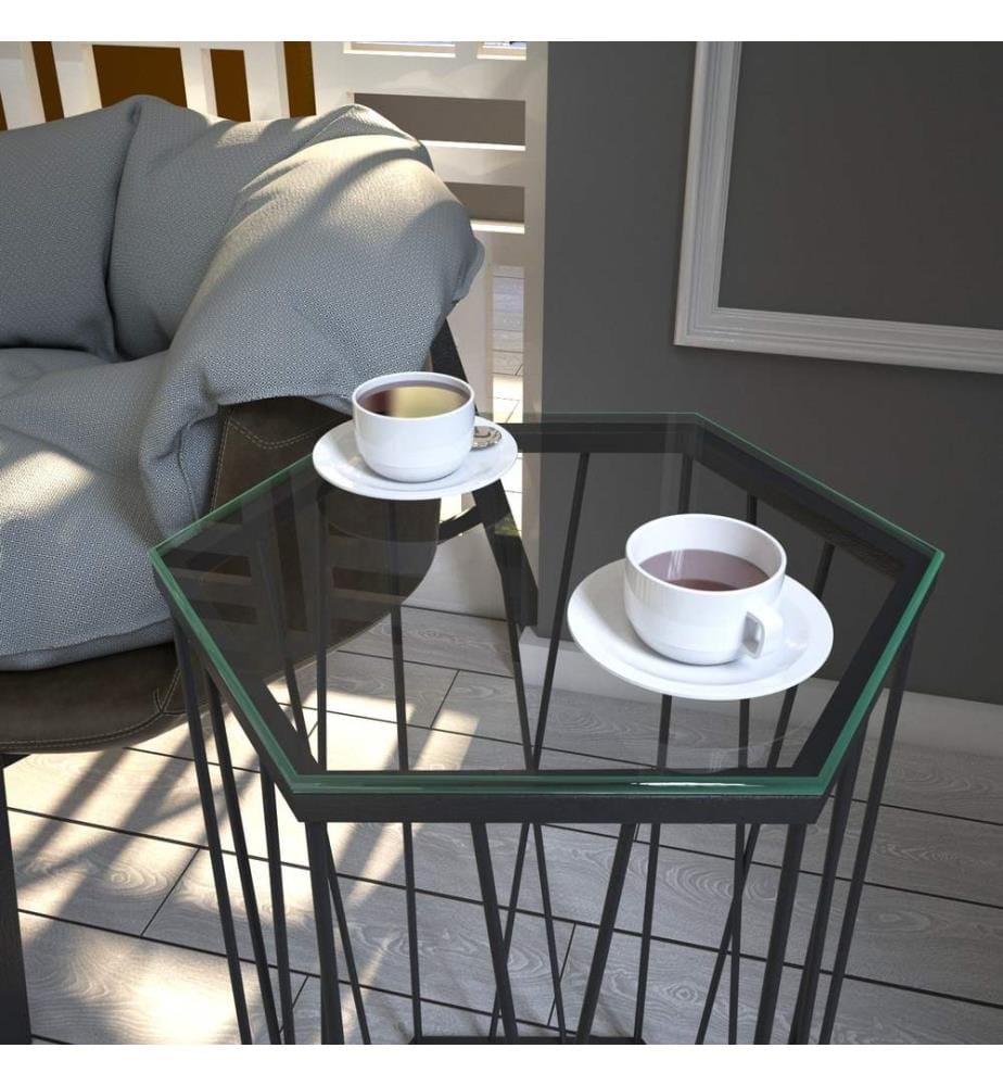 Side Table, Anthracite, Melamine Coated Particle Board