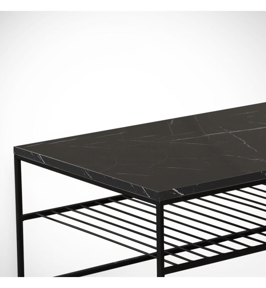 Coffee Table, BlackWhite, Melamine Coated Particle Board