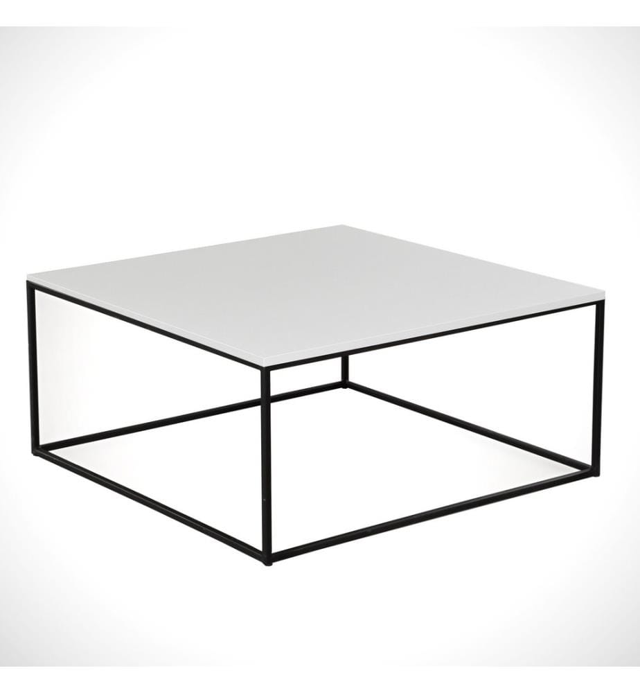Weiss, Couchtische, 43X75X75 cm, Melaminbeschichtete Partikelplatte