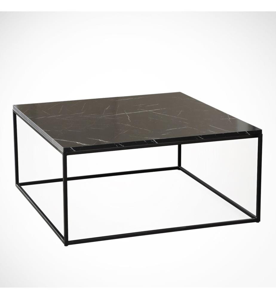 Schwarz,Weiss, Couchtische, 43X75X75 cm, Melaminbeschichtete Partikelplatte