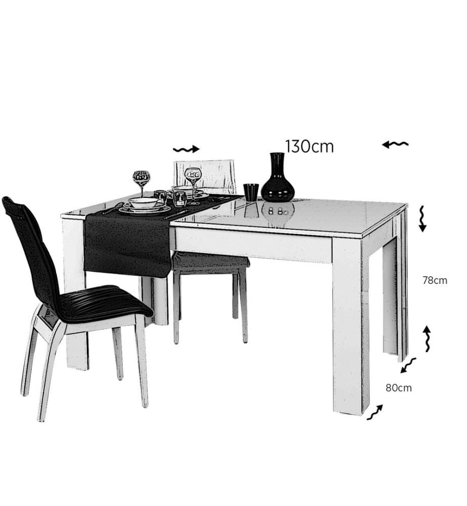 Brillants, Blancs, Tables Basses, 78X130X80 cm, Assiette De Particules Enrobée De Mélamine