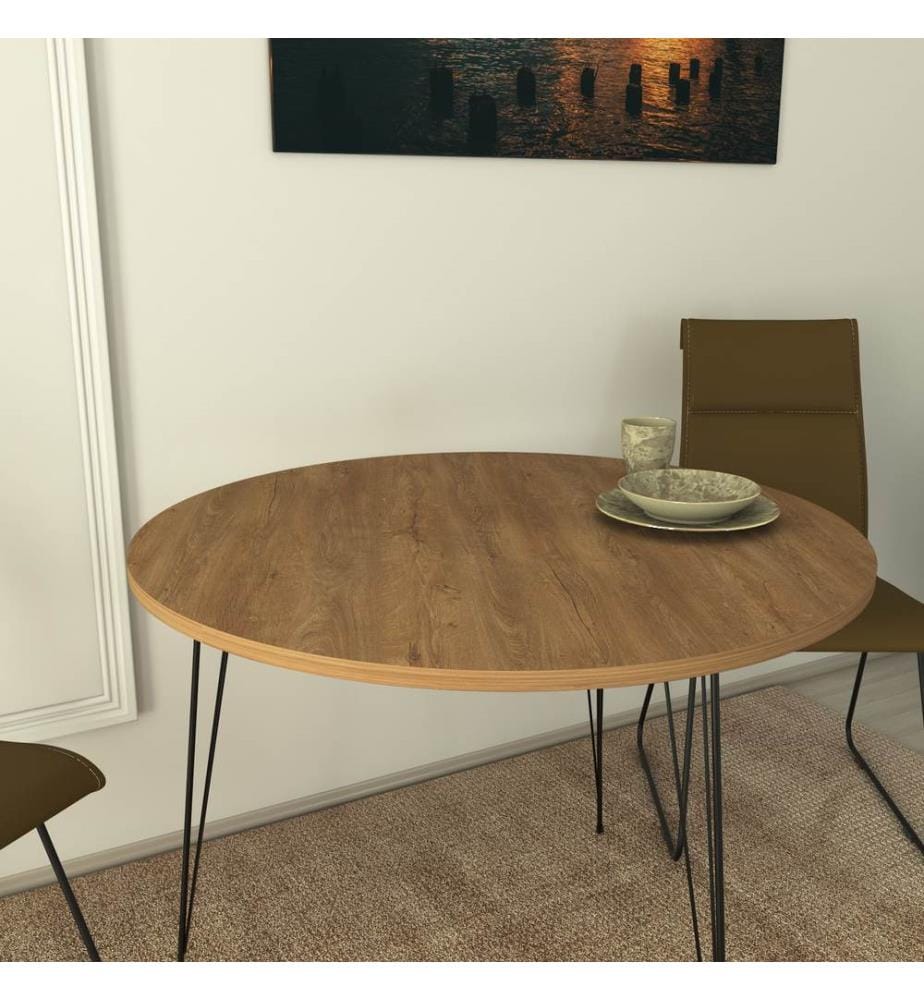 Persische,Eichenfarbig, Couchtische, 75X90X90 cm, Melaminbeschichtete Partikelplatte