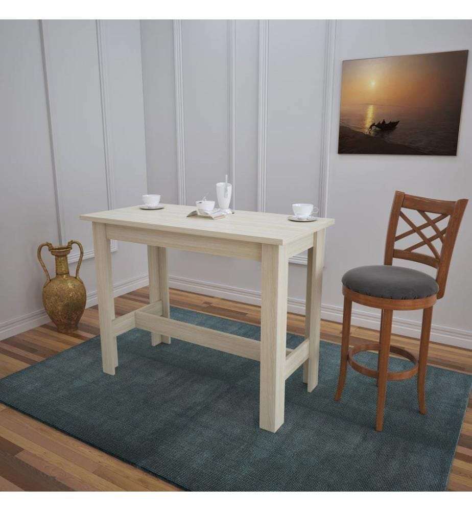 Couleur Chêne, Tables Basses, 93X120X60 cm, Assiette De Particules Enrobée De Mélamine