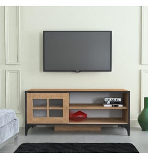 Eichenfarbig, Tv Schränke, 54X125X42 cm, Melaminbeschichtete Partikelplatte