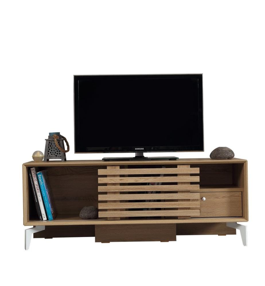 Couleur Chêne, Armoires Tv, 50X125X41 cm, Plaque De Particules Enrobée De Mélamine
