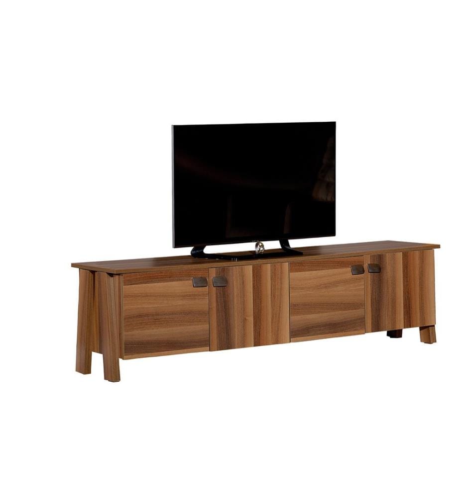 Meuble TV, Marron, Panneau de particules mélaminé