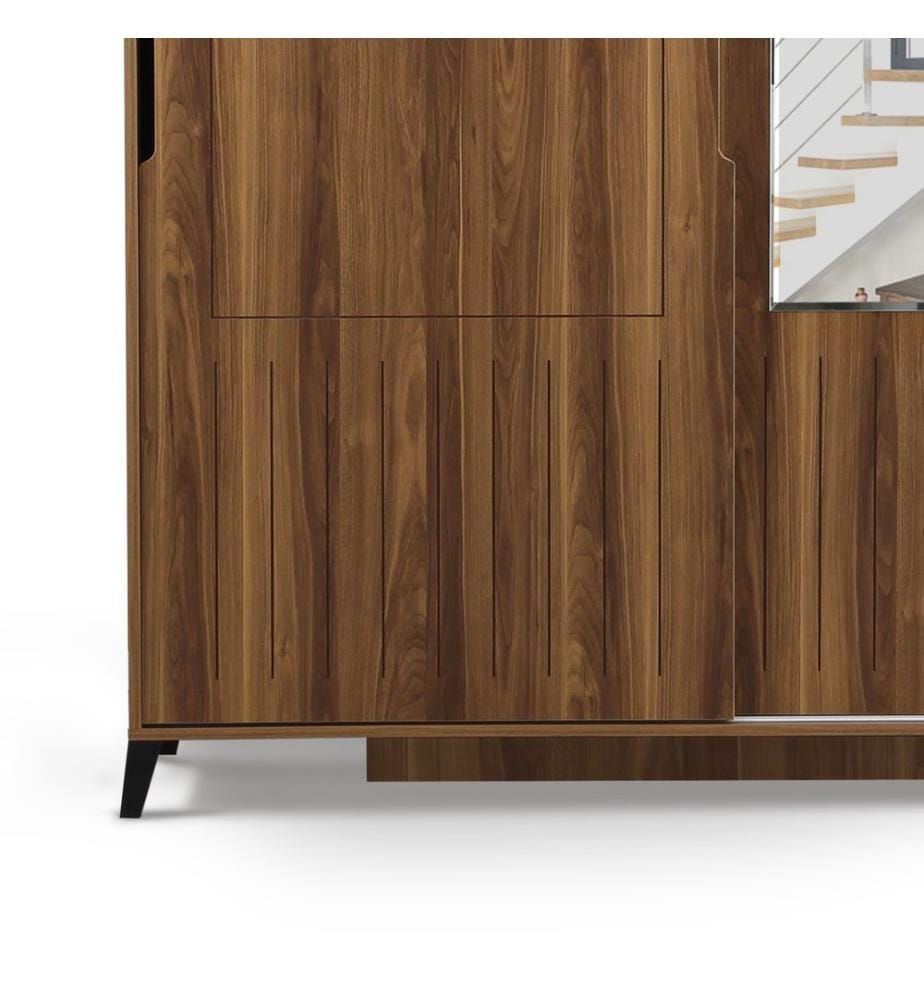 Wardrobe, Walnut, Melamine Coated Particle Board