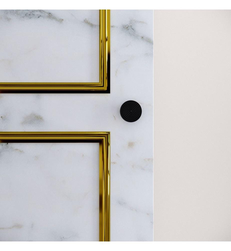 Wardrobe, WhiteBlackGold, Melamine Coated Particle Board