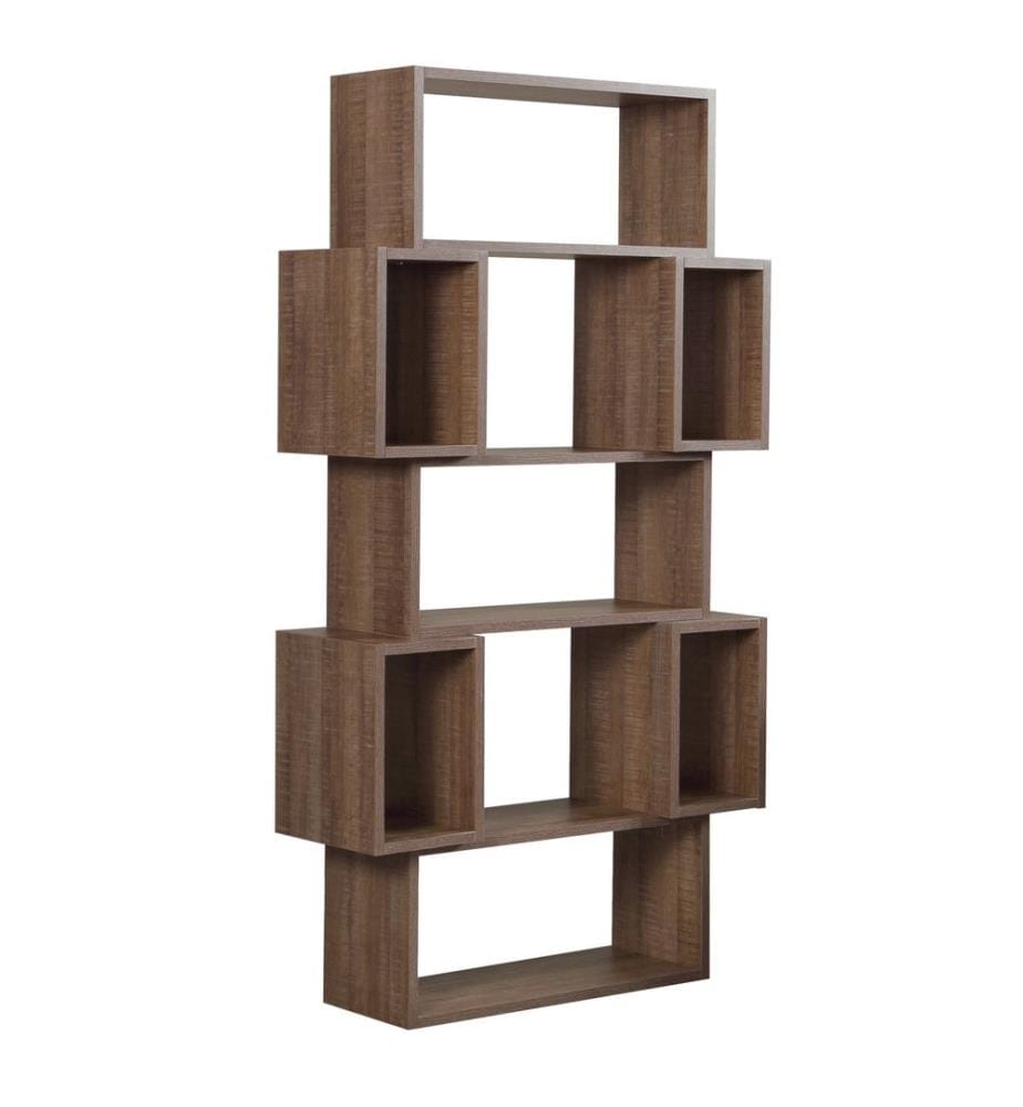 Dunkle,Eichenfarbig, Bücherregale, 160X84X30 cm, Melaminbeschichtete Partikelplatte